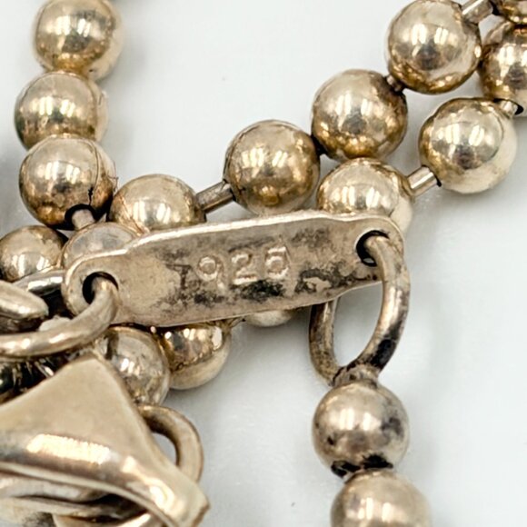 Authentic Tiffany & Co 925 Silver Atlas Tag Pendant Necklace - Picture 6 of 9